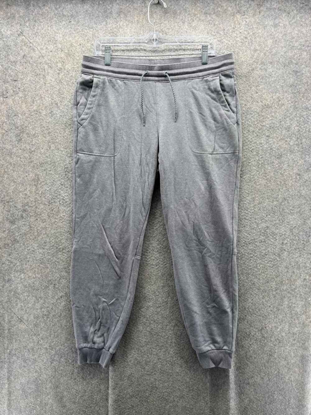 Columbia Jogger Sweatpants Mens Large Gray Knit Elastic Waist Pockets Athletic